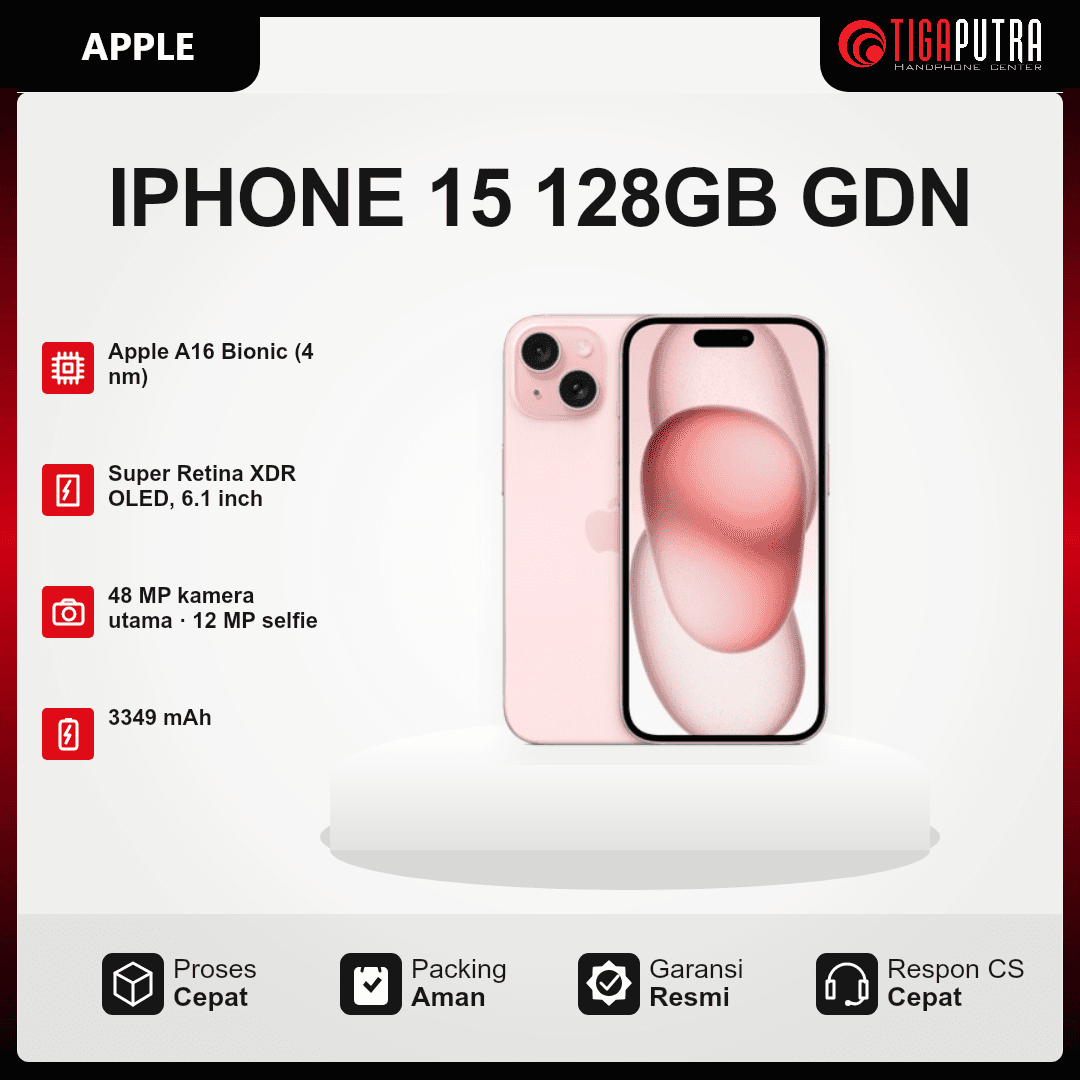 IPHONE 15 128GB GDN — varian pink; poster katalog